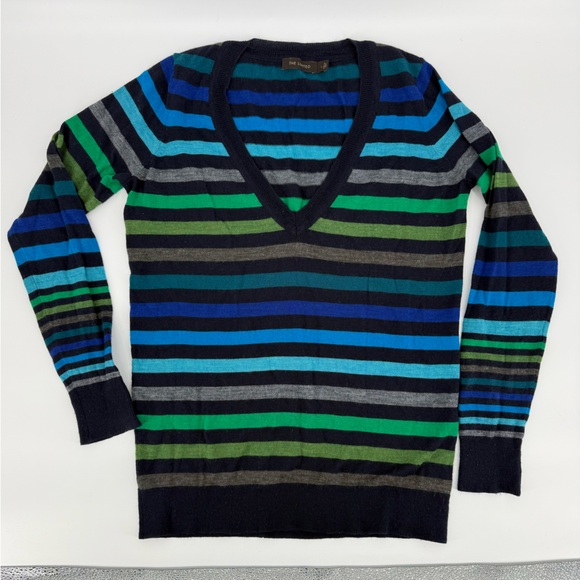 The Limited Multicolor Striped V-Neck Sweater - Picture 2 of 7
